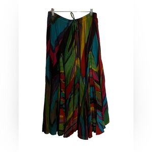 Soft surroundings multicolor maxi‎ skirt size MT